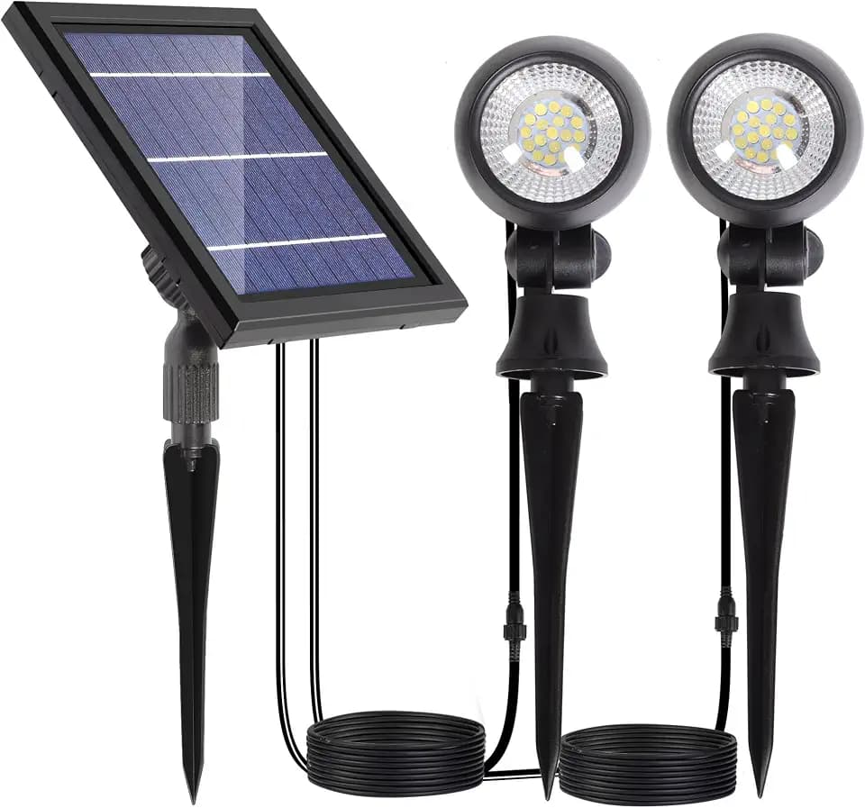 SUNLONG Solar Spot Lights Outdoor Waterproof for Tree Yard 2X 16.4Ft Wires