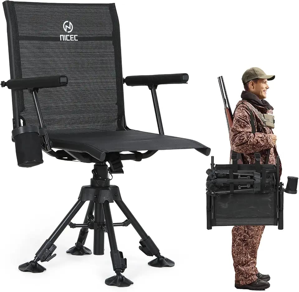 Nice C Swivel Hunting Chair, 360° Silent Folding Hunting Chair