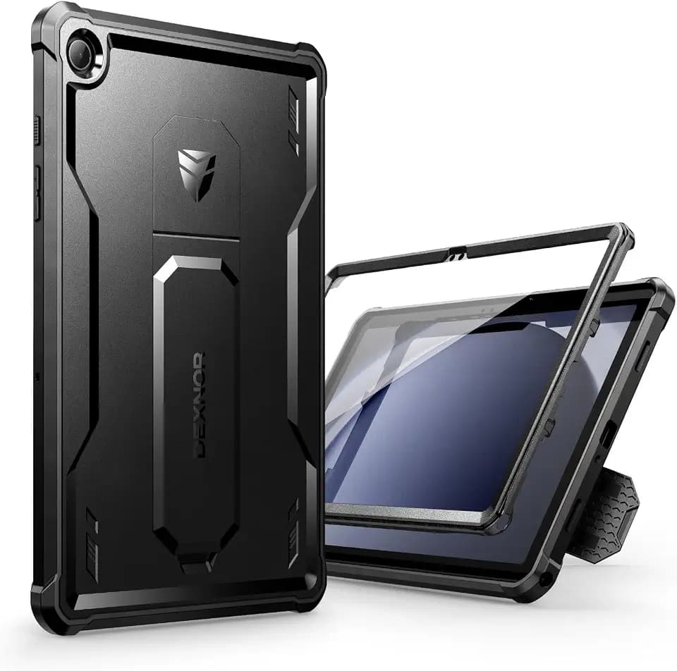 Dexnor Case for Samsung Galaxy Tab A9 Plus 2023, [Built-in Screen Protector & Kickstand] Heavy Duty Shockproof Full Body Protective Tablet Cover for Galaxy Tab A9+ 11 Inch,Black
