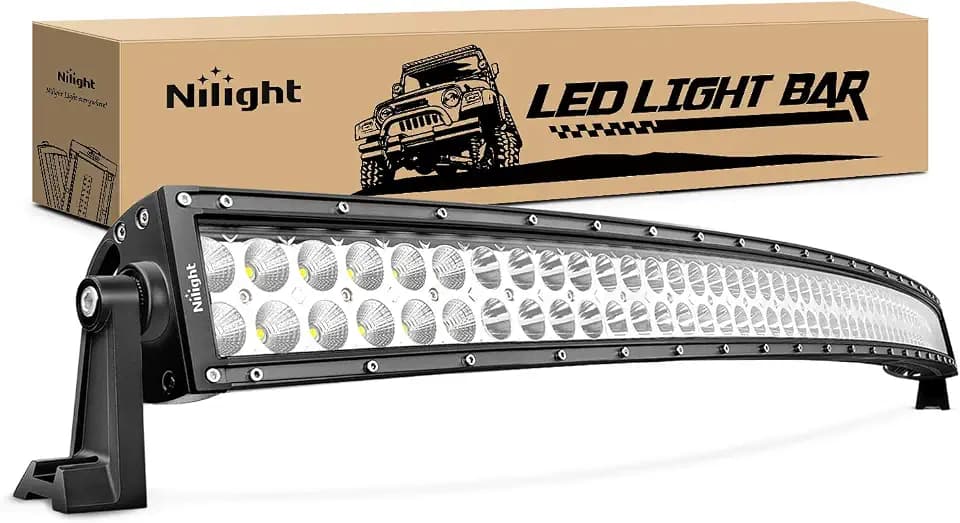 LED Light Bar Nilight 42Inch 240W Curved LED Work Light Spot Flood Combo LED Lights Led Bar Driving Fog Lights Jeep Off Road Lights, 2 Years Warranty