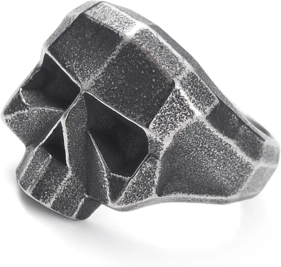 Skull Rings for Men Stainless Steel Gothic Punk Biker Rings Jewelry for Men Boys Size 7-13