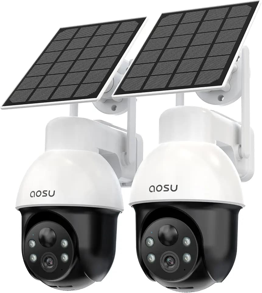 aosu 3K 5MP Solar Security Camera Wireless Outdoor PTZ 360° Smart Tracking