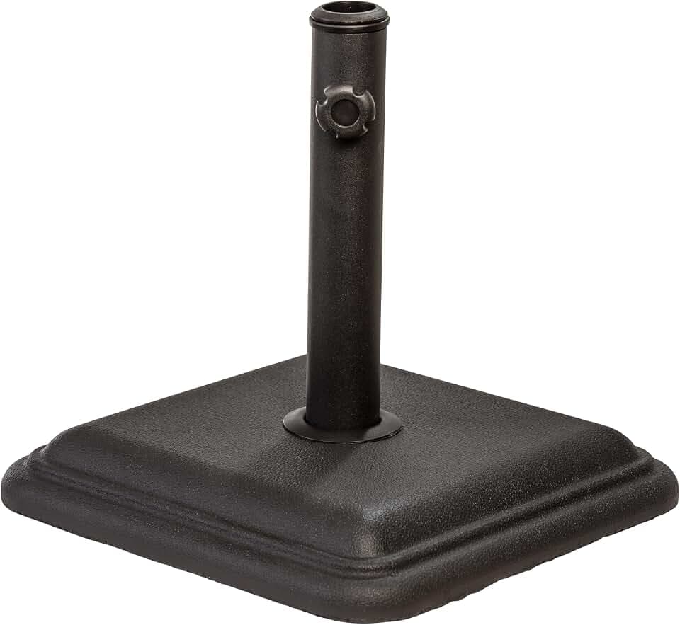 US Weight 26lb Outdoor Umbrella Base - Use with Patio Table - Black