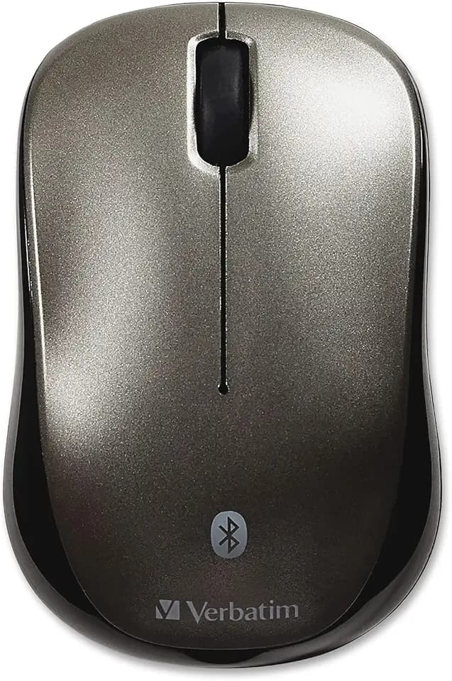 Verbatim Multi-Trac Bluetooth Tablet Mouse, Blue LED, 1600 DPI, Graphite