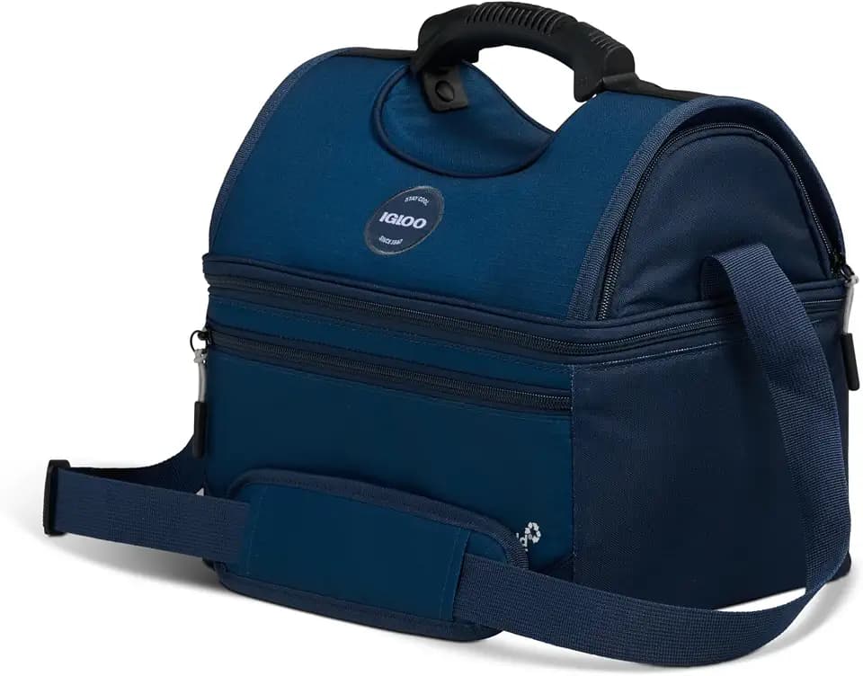 Igloo Gripper Soft Sided Cooler Bag | Insulated Dual Compartment Lunch Cooler