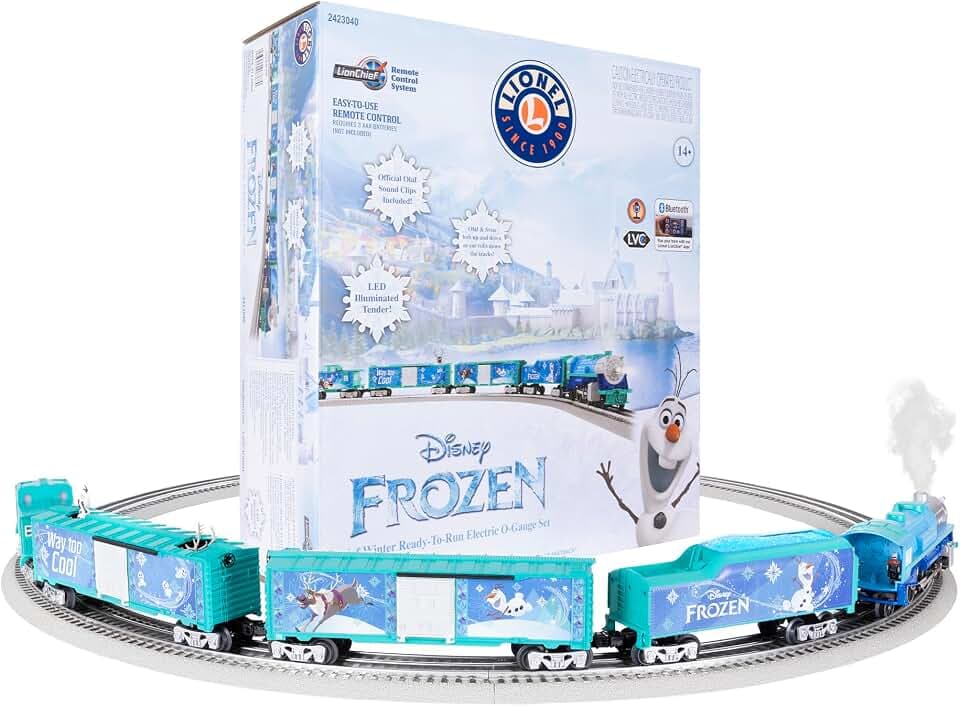 Lionel Disney Frozen Olaf Winter Electric O Gauge Train Set, Age 14+