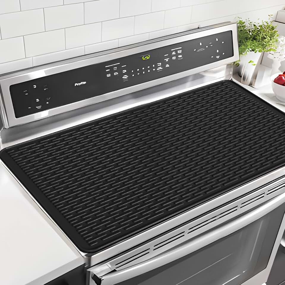 LOPNUR Thick Electric Stove Cover, 36"x20.5" for Stove Top Cover, Black