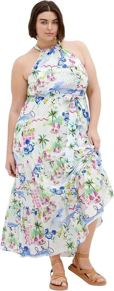 City Chic Women's Plus Size Dress - Island Breeze Maxi