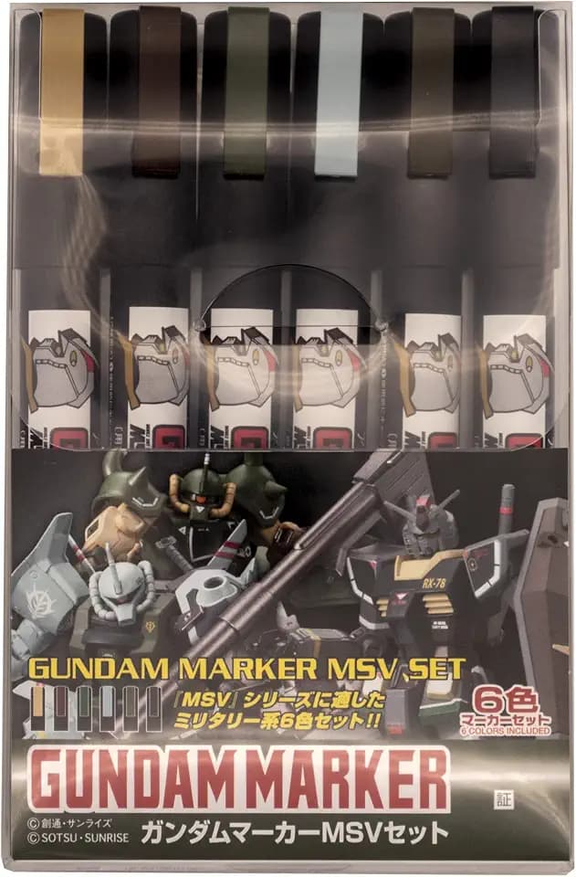 GSI Creos - GMS127 Gundam Marker MSV Set (Set of 6 Markers), Mr. Hobby