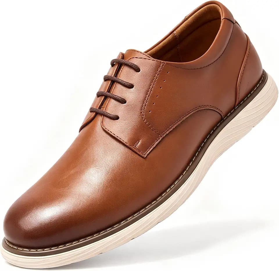 SILENTCARE Men's Casual Dress Sneaker Shoes Business Formal Derby Oxfords Comfortable Classic Lace Up Shoes
