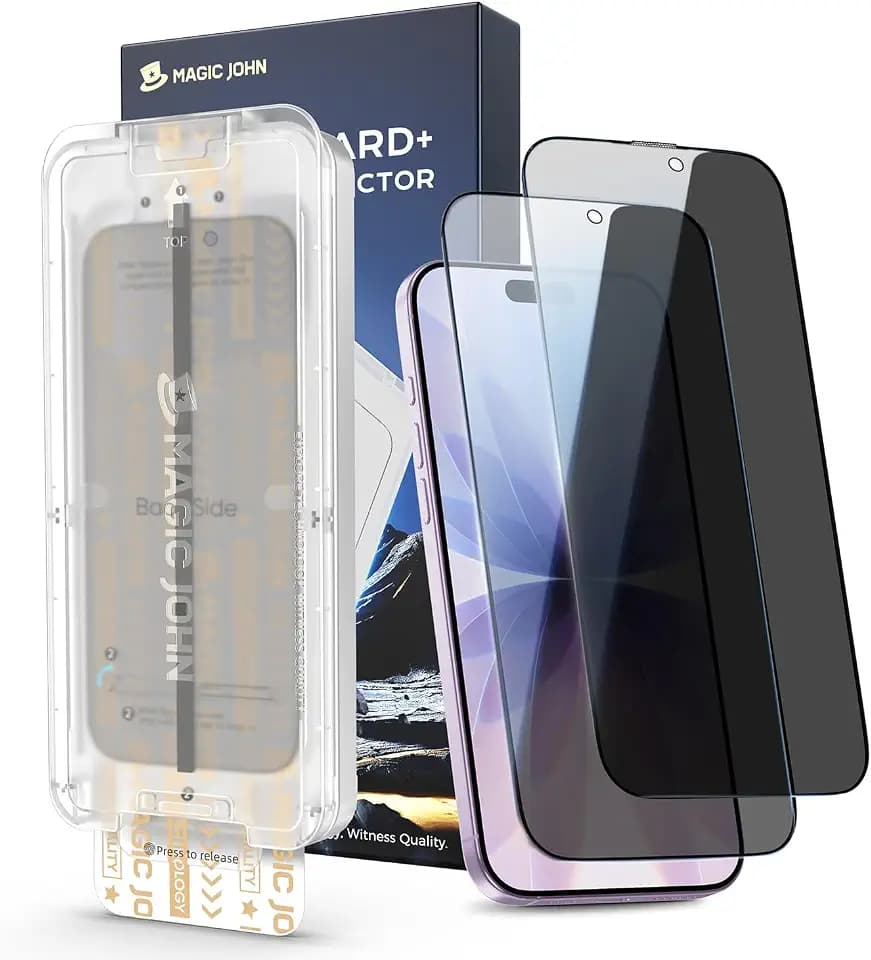 MAGIC JOHN 3rd Gen Privacy for iPhone 17 Screen Protector, 25°Anti-Spy