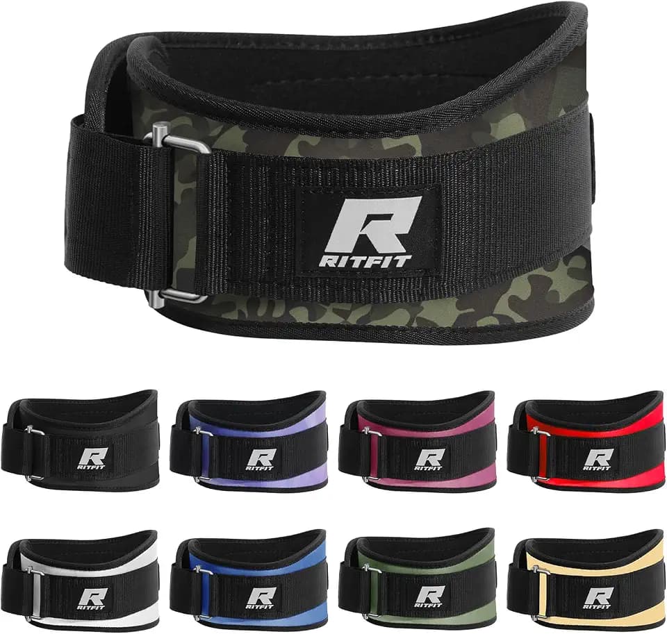 RitFit Weight Lifting Belt 6 Inch for Squats Deadlift Strength Training