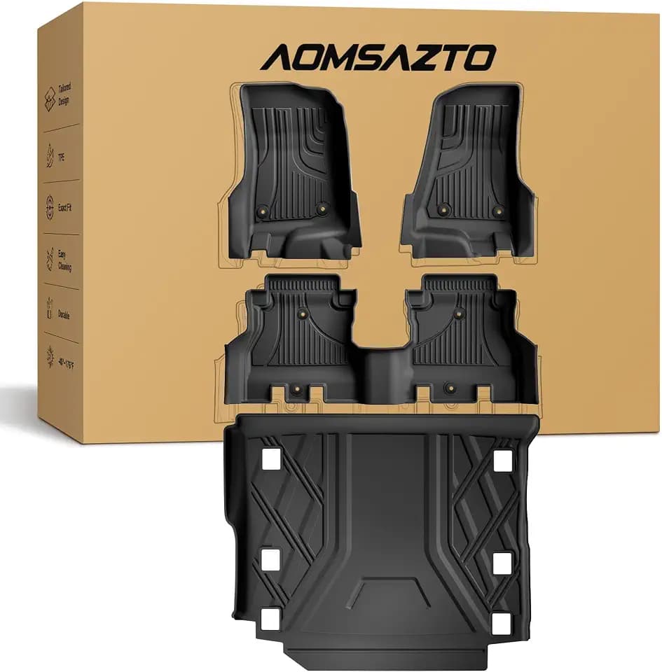 Floor Mats Fit for Jeep Wrangler JL 4x4 2018-2026 w/Subwoofer