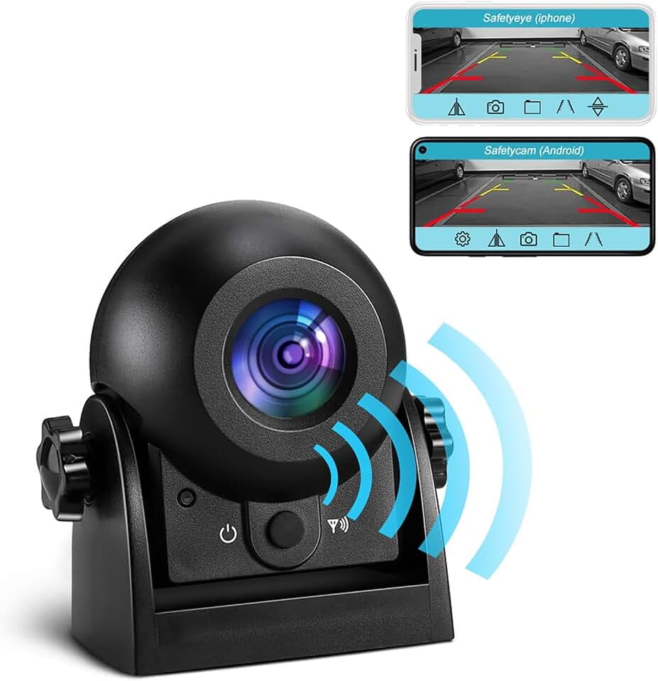 Uzone Rückfahrkamera Kabellos,Nachtsicht,IP68 Wasserdicht,Magnetisch,WiFi Rückfahrkamera Auto Smartphone APP für iPhone und Android,rückfahrkamera kabellos akku für Wohnwagen,Hitch,Pferdeanhänger