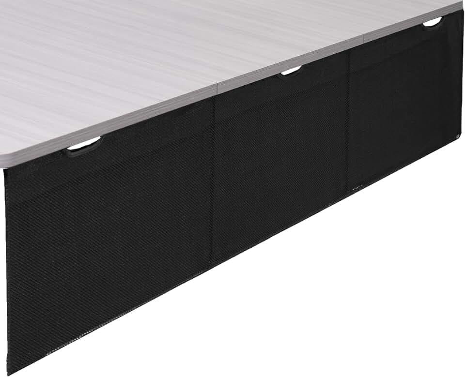 VIVO Black Under Desk 71 in Cable Management Sleeve, DESK-SKIRT-71