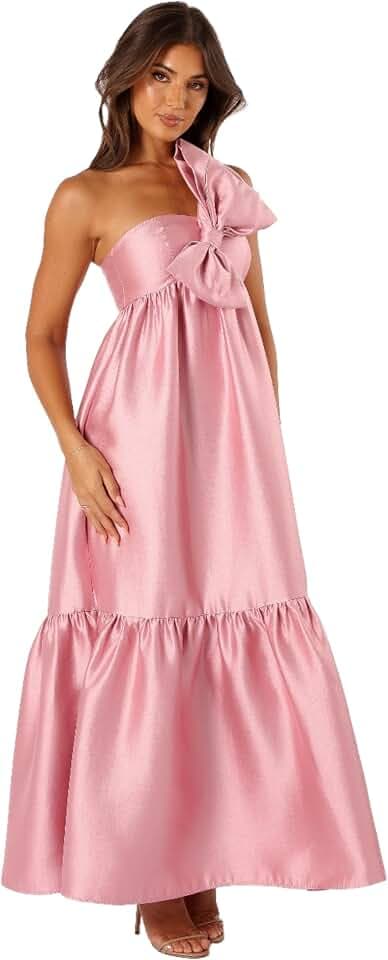 Petal & Pup Women's Betina Bow Front Maxi Dress