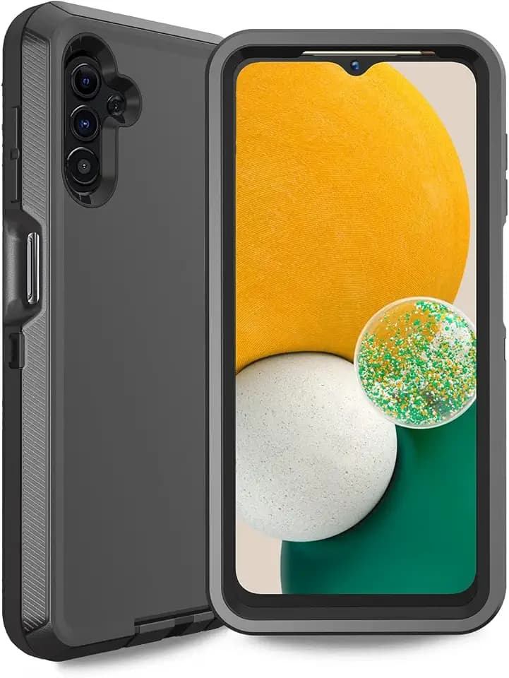 Case for Samsung Galaxy A13 5G (Not for A13 4G Lite), 3 in 1 Shockproof Rugged Drop Protective, Military Grade Heavy Duty Bumper Cell Phone Cover (Black)