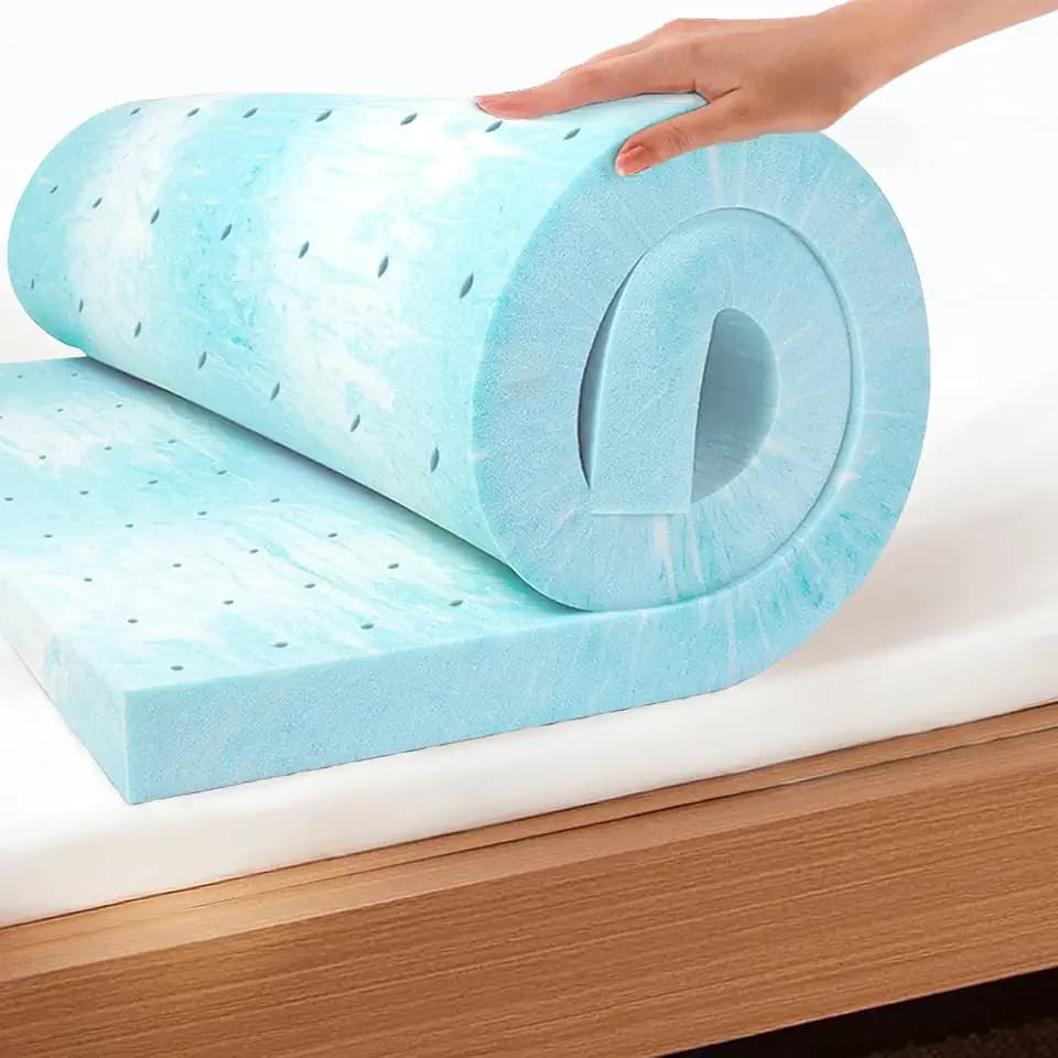 EGO 3 Inch Full Mattress Topper Gel Memory Foam for Pressure Relief