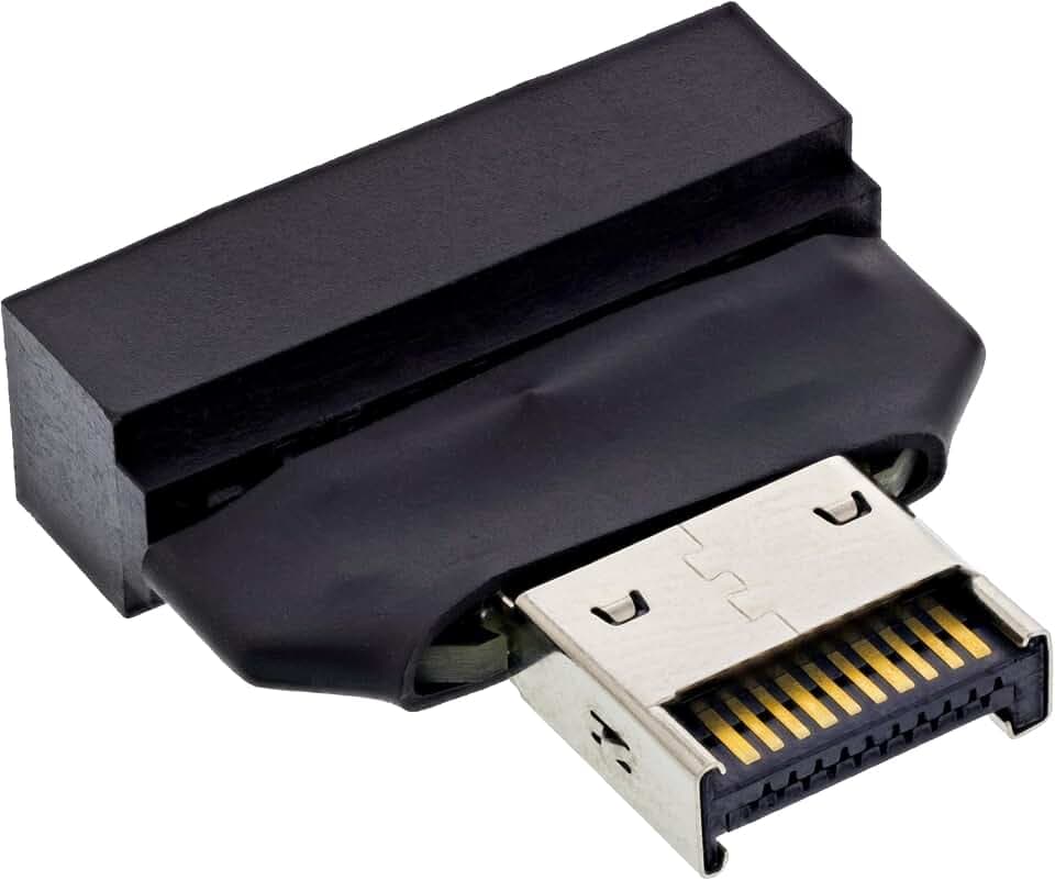 InLine USB 3.2 Typ-E Key-A Adapter zu USB 3.0 Header intern, 10 Gb/s, Mainboard Erweiterung für interne USB-Verbindungen, 33446T