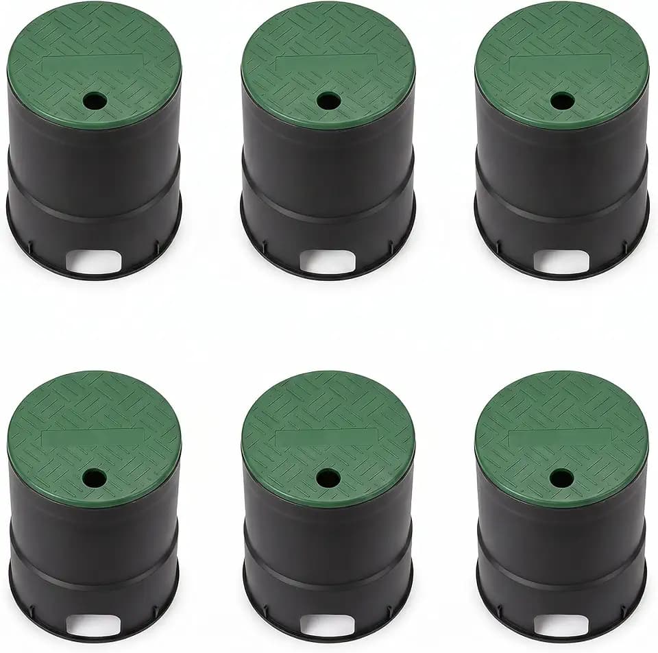 6‑Pack 6‑Inch Round Valve Box for Outdoor Gardens & Farms