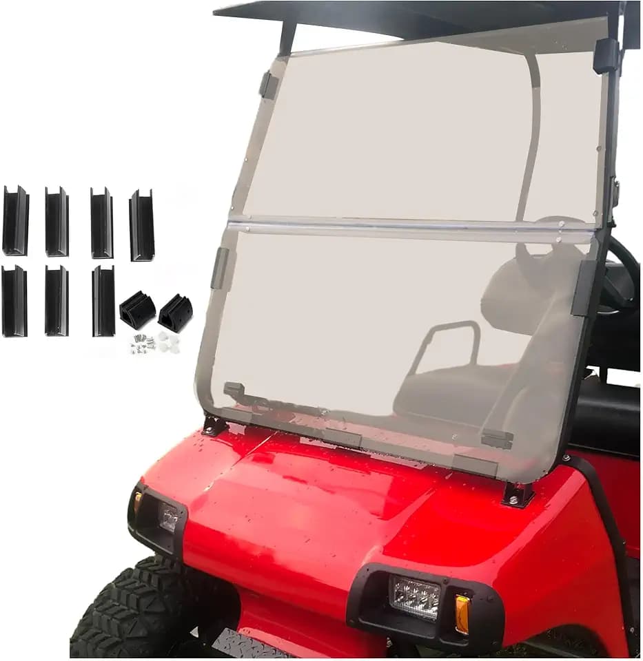 ECOTRIC Tinted Windshield Compatible with 2000.5-Up Club Car DS Golf Cart