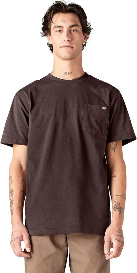 Dickies Men's Heavyweight Heathered Short Sleeve Pocket T-Shirt
