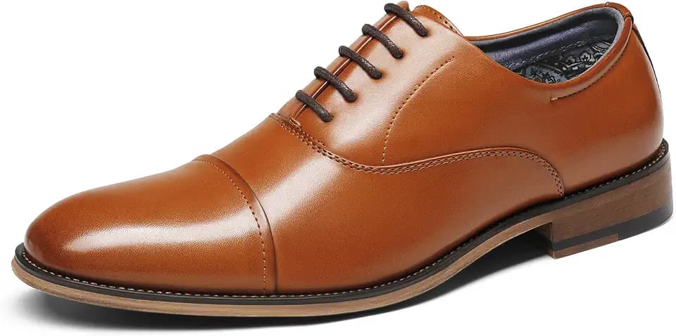 Bruno Marc Men's Cap-Toe Formal Dress Shoes