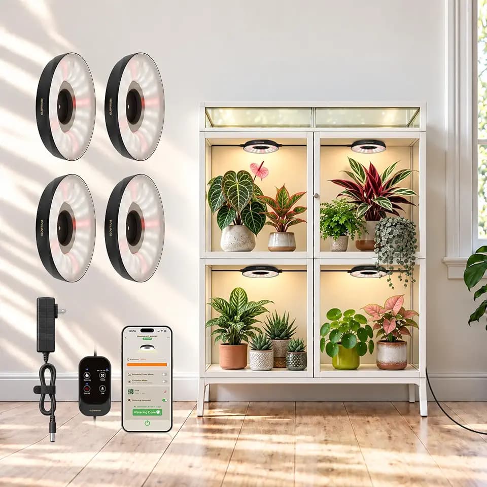 GLOWRIUM Smart Grow Light Puck, Full Spectrum Grow Lights for Indoor Plants