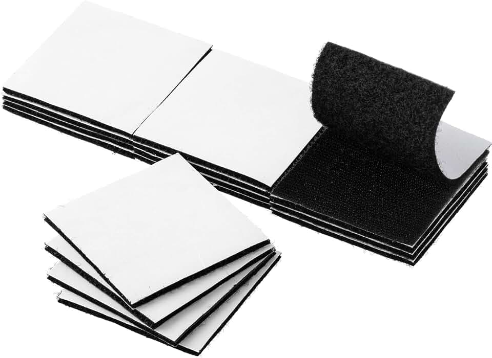 16 Stück Industrie Klettband Selbstklebend extra stark,BRAVESHINE kleben statt bohren Starke Klettverschluss, Doppelseitig Klebend Harmlos für Wände,Tür,Metalle Platz 60mm