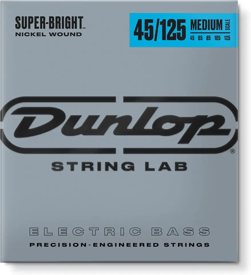 JIM DUNLOP - DBSBN45125M - Bass-Saiten - Super Bright Medium 45-125 5 Saiten