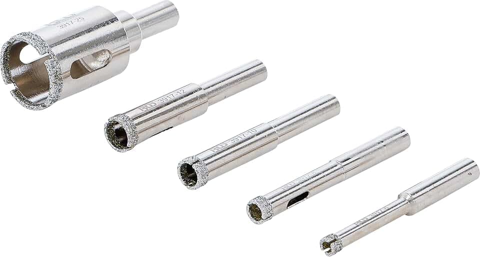 BGS 3917 | Diamant-Bohrkronen-Satz | 5-tlg. | Ø 6, 8, 10, 12, 25 mm