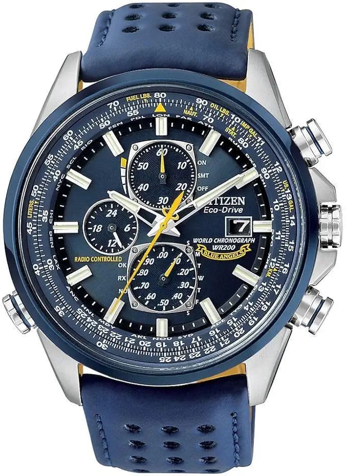 Citizen Men's Eco-Drive Sport Luxury World Chronograph Atomic Time Keeping Watch