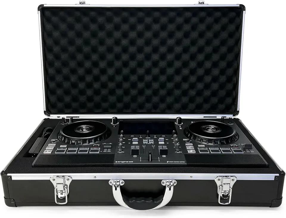 UNISON Case für Numark Mixstream Pro Go, Schutzkoffer (Hochwertiger Transportkoffer, mit individuell gestanztem Schaumstoff, leichtes & robustes Design, Metallverschlüsse, ergonomischer Gummigriff)