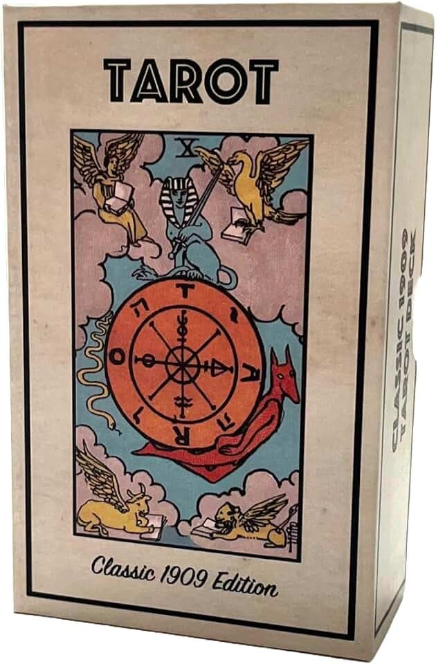 Classic 1909 Tarot Deck – Vintage Reproduction Tarot Cards with Original 1909 Artwork – Linen Finish – Spiritual Gift for Beginners & Readers