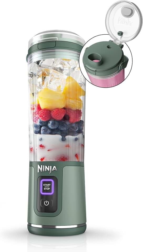 Ninja Blast Portable Blender, Cordless, 18oz Vessel, Forest Green, BC151EM