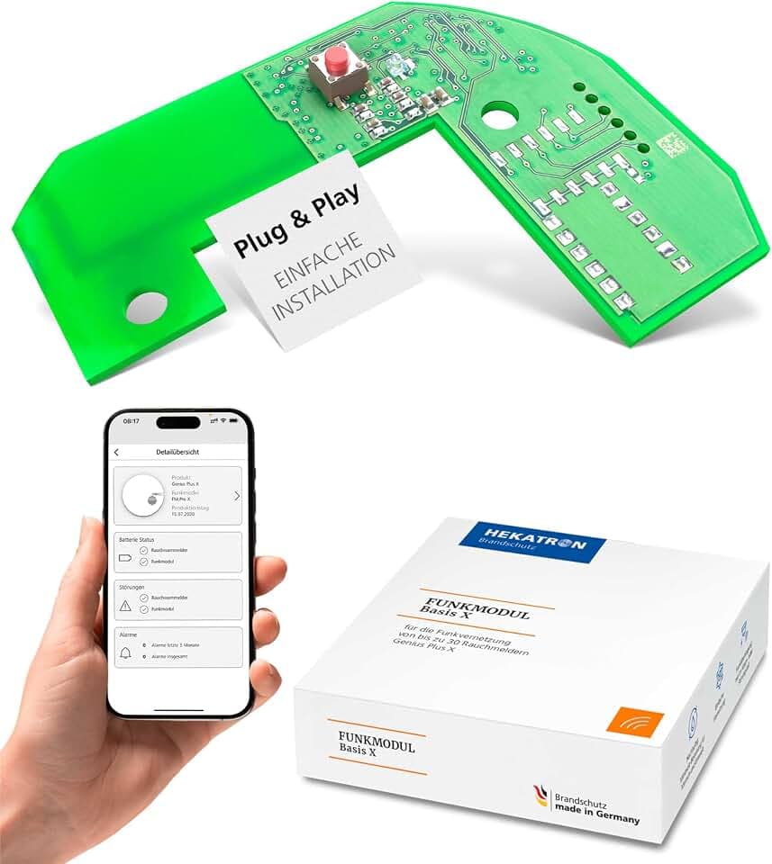 Hekatron Funkmodul Basis X für Hekatron Genius Plus X Rauchmelder – 1 Stück