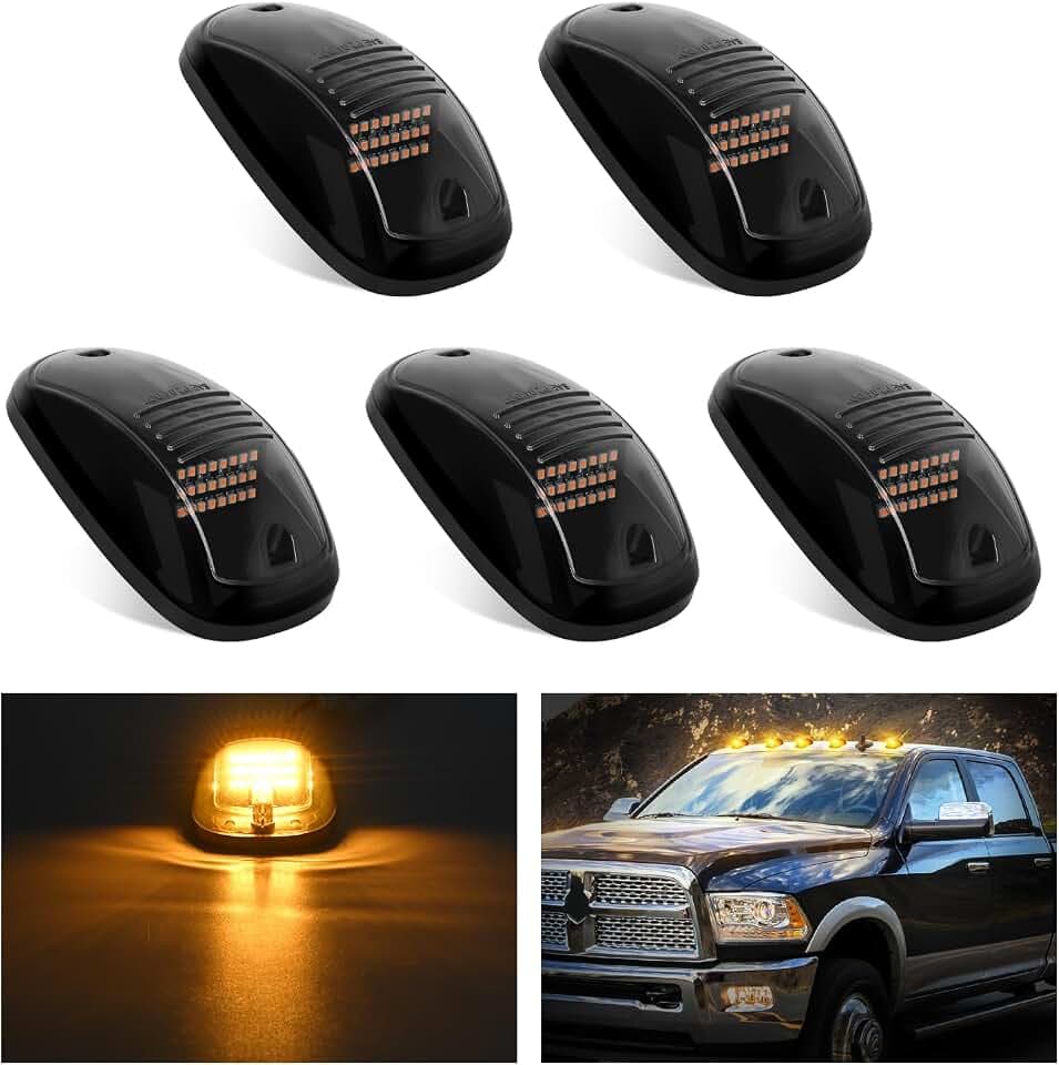 Nilight LED Cab Marker Light Smoke Lens Fits 2003-2018 Dodge Ram