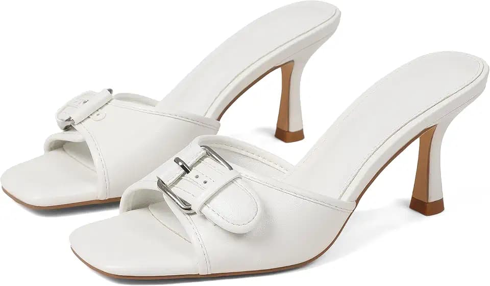 Goiphrri Kitten Heels for Women Summer Heeled Sandals