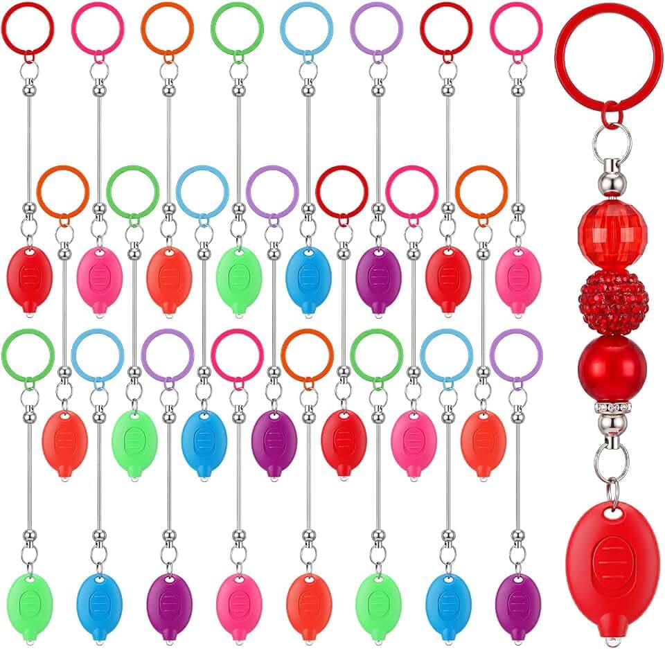 Retisee 12 Set Beadable Items, Beadable Keychains Bars Bulk