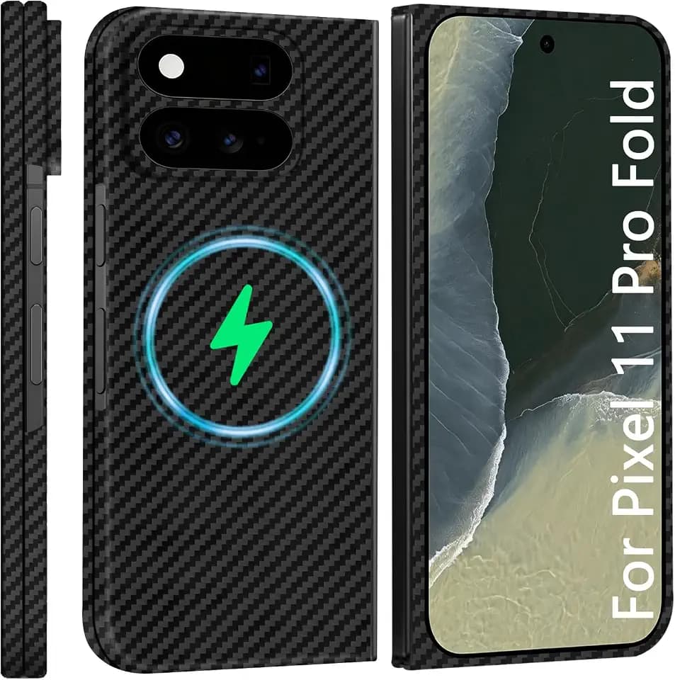 Slim Magnetic Carbon Fiber Case for Google Pixel 11 Pro Fold