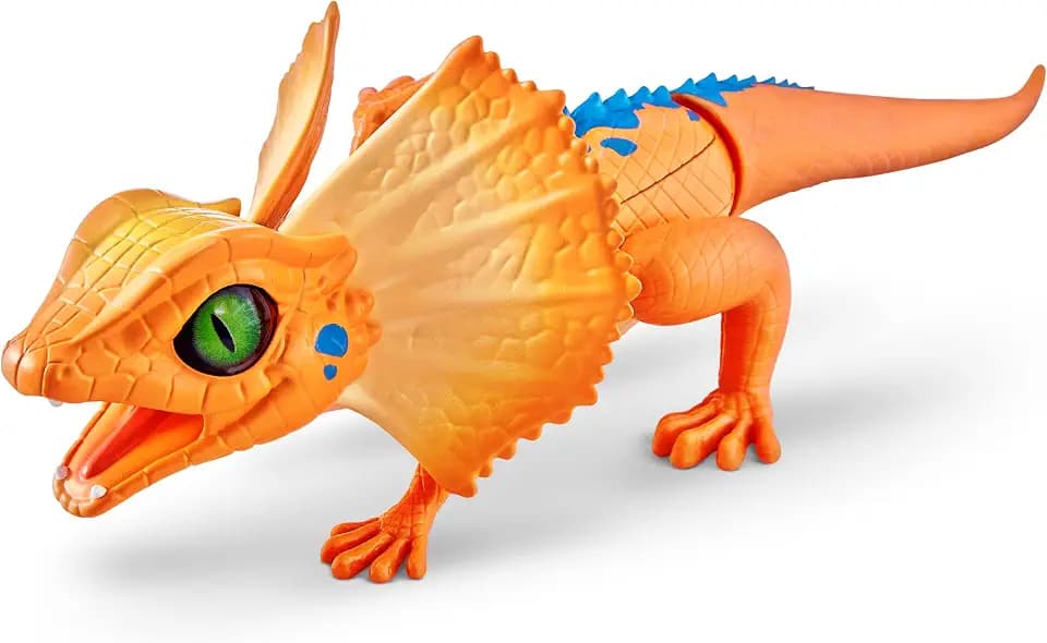 Robo Alive Lurking Lizard Series 3 Orange by ZURU Battery-Powered Robotic Light Up Interactive Electronic Reptile Toy That Moves (Orange)