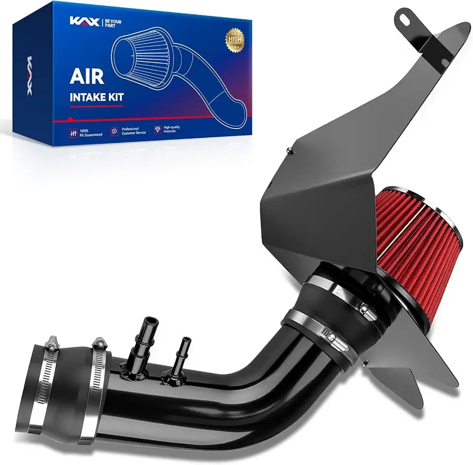 KAX 3.5" Cold Air Intake Kit for 2015 2016 2017 Ford Mustang 3.7L (Red)