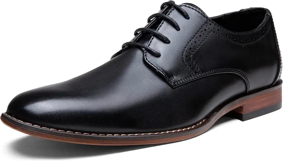 Vostey Men's Dress Shoes Classic Plain Toe Men Oxford Shoes