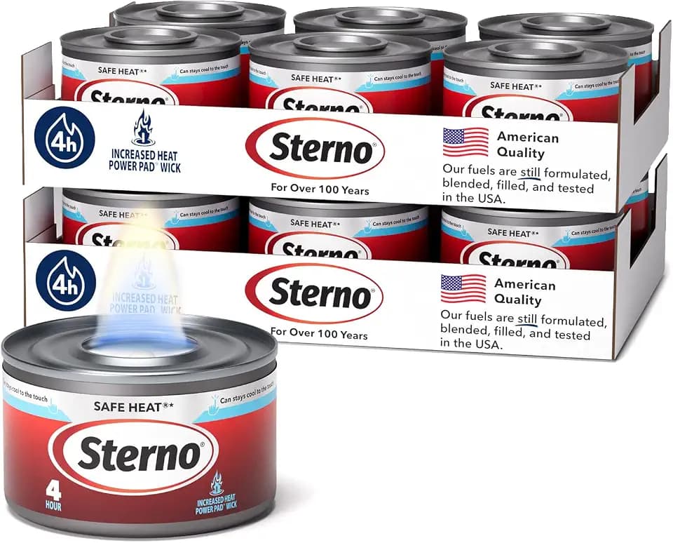 Sterno Safe Heat PowerPad Chafing Fuel, 4-Hour Burn, 12 Pack