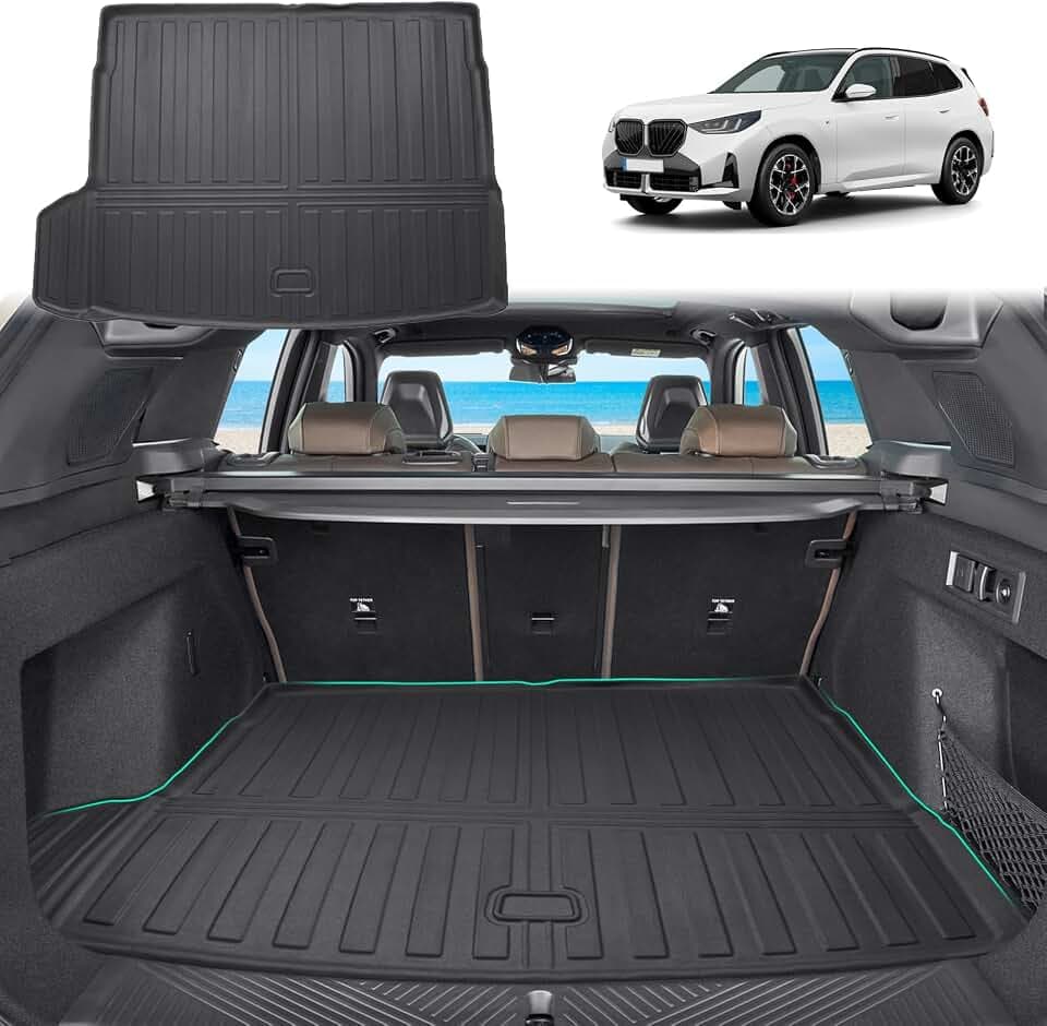 GAFAT Kompatibel mit Neu BMW X3 G45 2025 2026 Kofferraummatte, Leicht zu Falten, TPE Allwetter-Kofferraumwanne für X3 2025 MHEV xDrive, Original 3D-Scan Hohe Kante Multifunktion Matte [Nicht für PHEV]