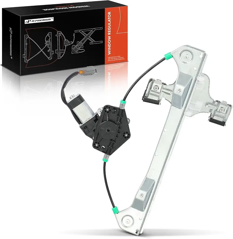 A-Premium Rear Driver Side Power Window Regulator with Motor (2-Pin)