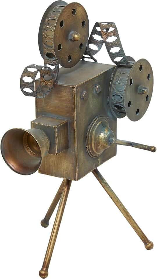 deco 79 Metal Film Sculpture, Sculpture 8" x 11" x 16", Brown
