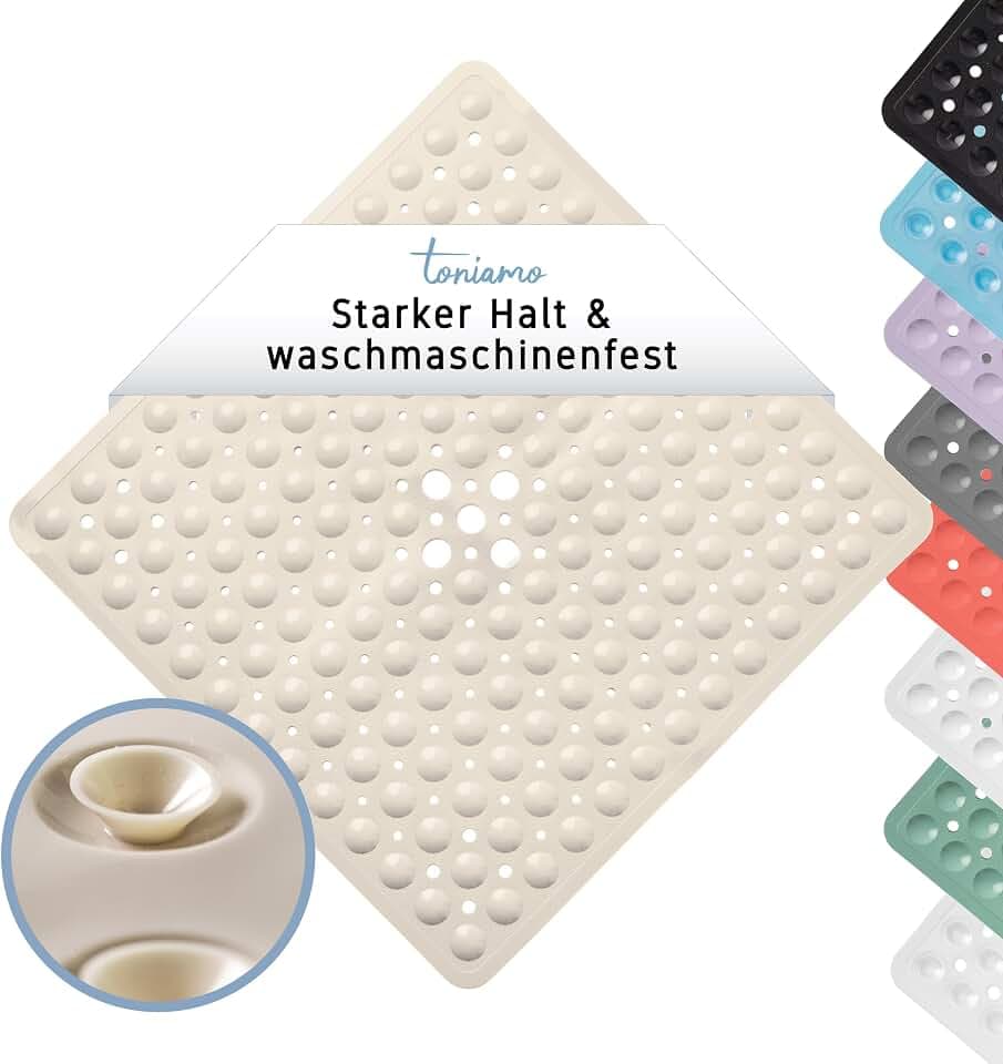 Duschmatte rutschfest 53 x 53 cm Antirutschmatte Dusche Sand