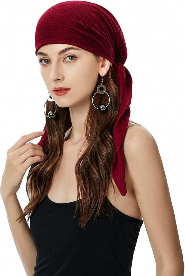 ZLYC Damen Chemo Turban Mütze Vorgebundenes Kopftuch Headwraps Leichte Hut