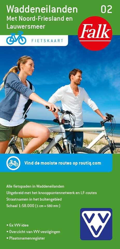 Fietskaart 2. Waddeneilanden (Falkplan fietskaart)